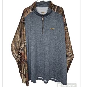 Rocky Mossy Oak Breakup Infinity Camo Water Resistant Quarter Zip Pullover XL